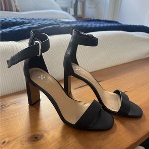 Vince Camuto Black Stiletto Heels with Ankle Strap